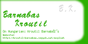 barnabas kroutil business card